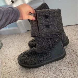 Knit grey UGGs